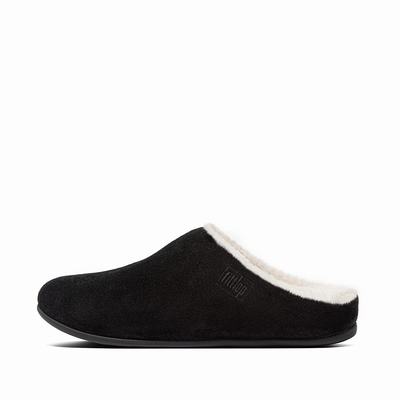 Fitflop Women's CHRISSIE Shearling Slippers - Black, SF7869531